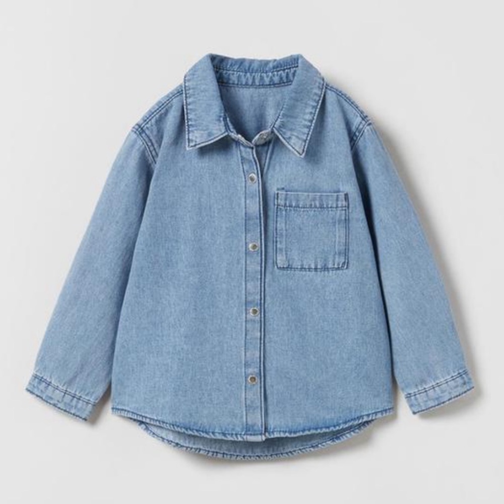 ZARA DENIM SHIRT WITH POCKET